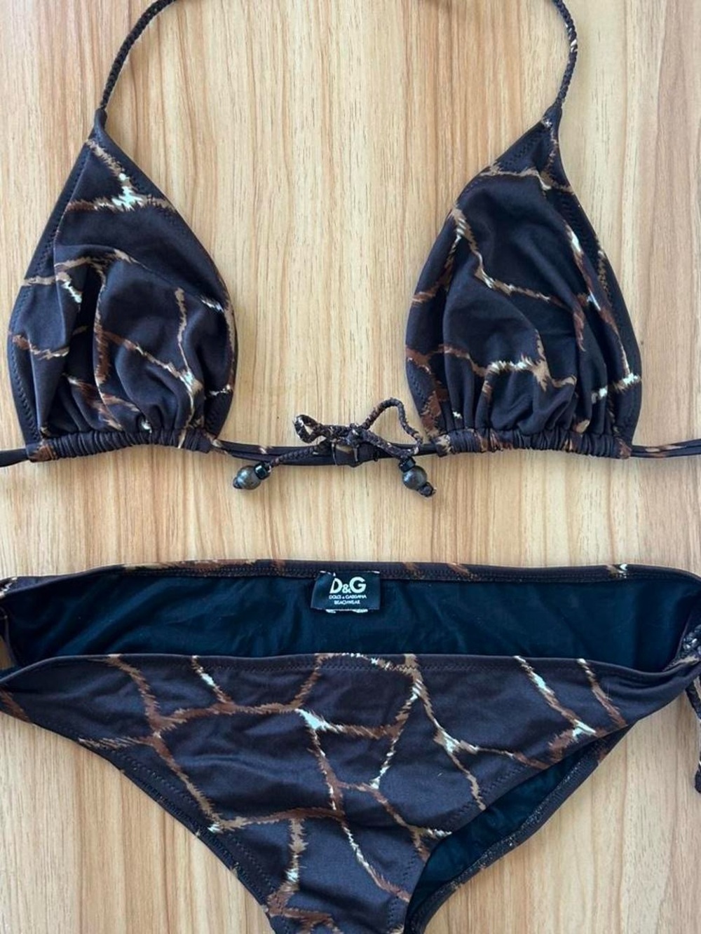 D&G Giraffe Print Triangle Bikini Set
